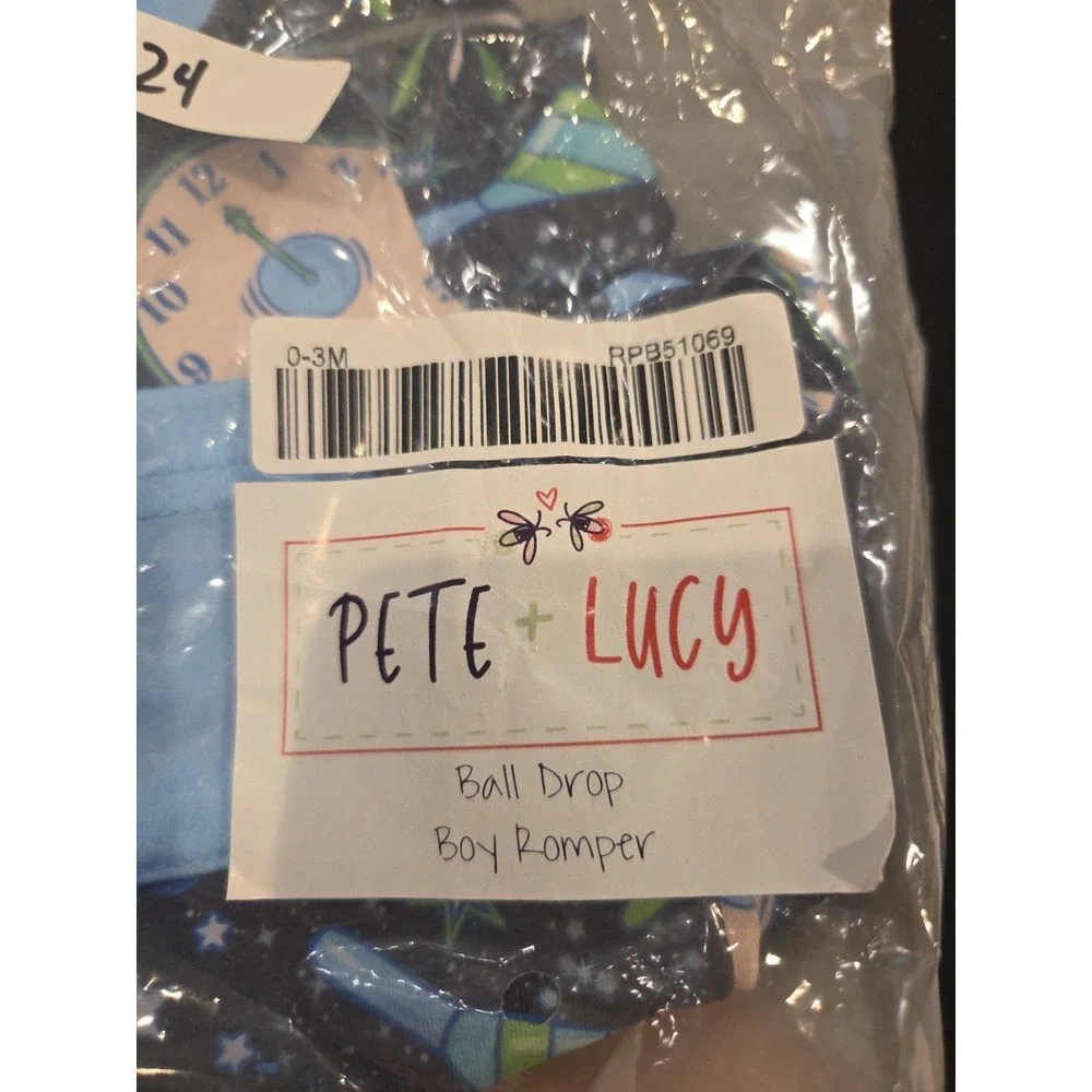 Pete & Lucy Ball Drop Boys Romper Size 0-3m